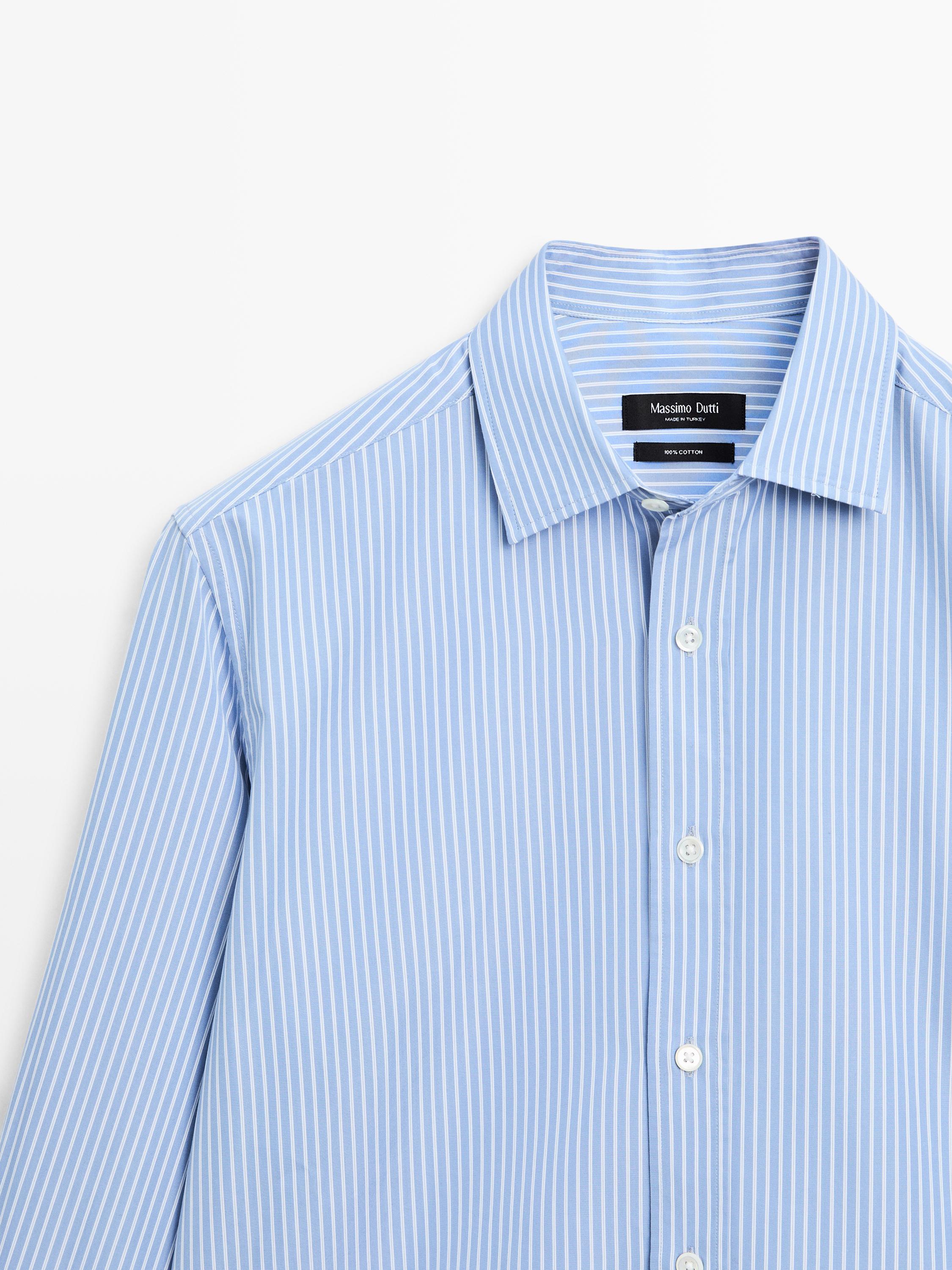 Chemise regular fit en popeline 100 % coton